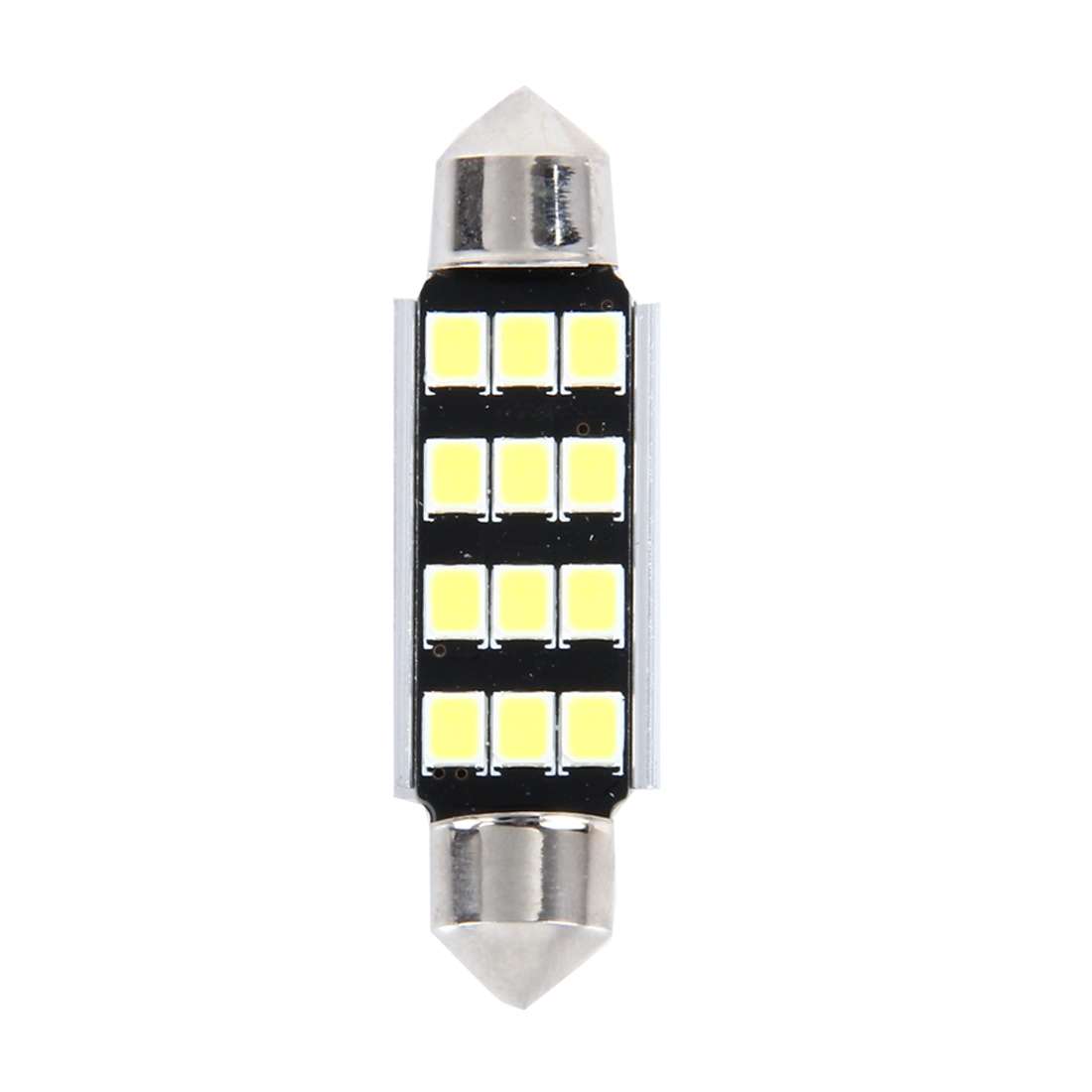 2 PCS 3.5W 250 LM 6000K 41MM 12 SMD-2835 LEDs Bicuspid Port Decoding Car Dome Lamp LED Reading Light