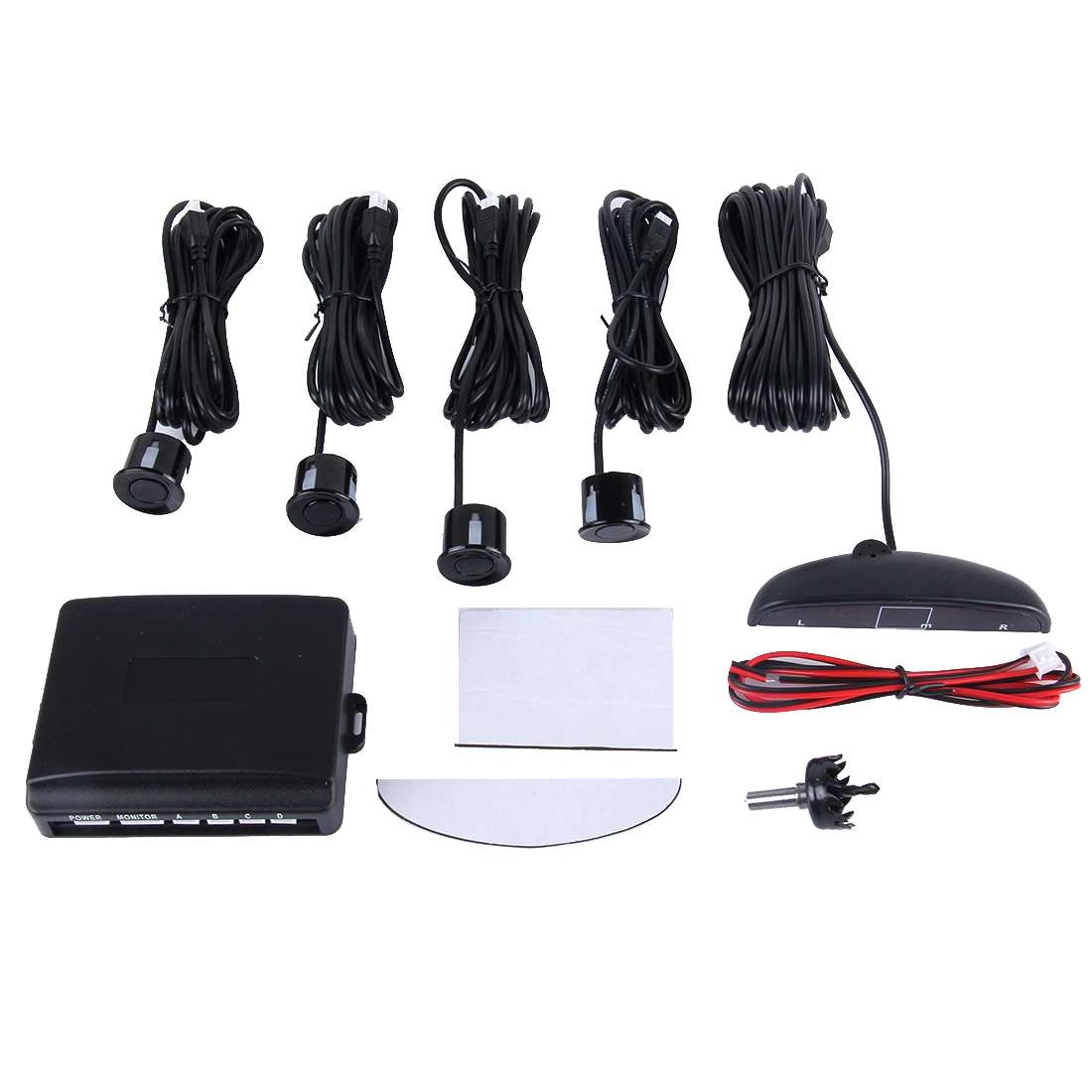 Car Voice Prompt Reverse Backup Radar System - Premium Quality 4 Parking Sensors Car Reverse Back...