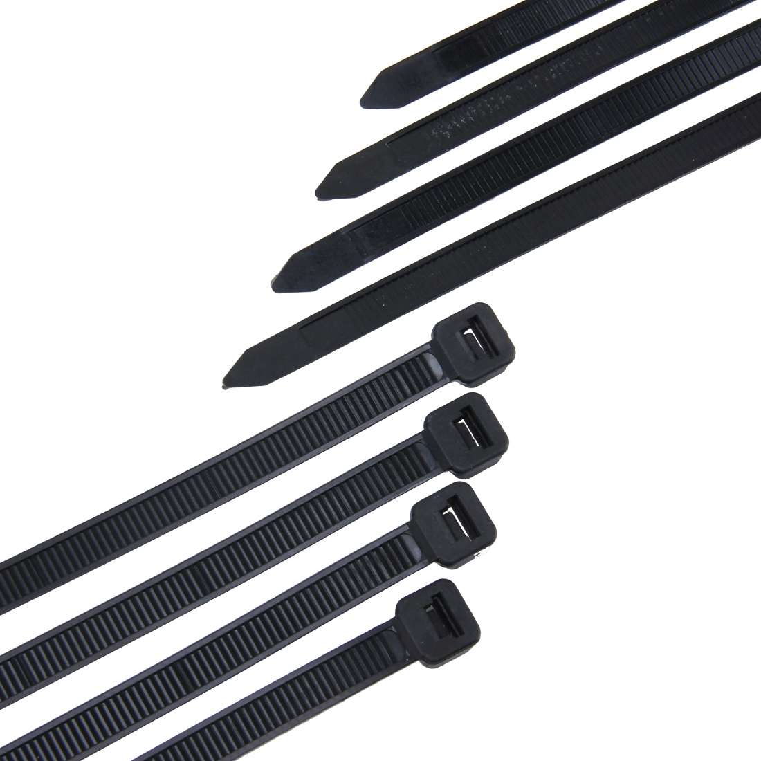 100pcs /Pack 8mm*200mm Nylon Cable Ties(Black)