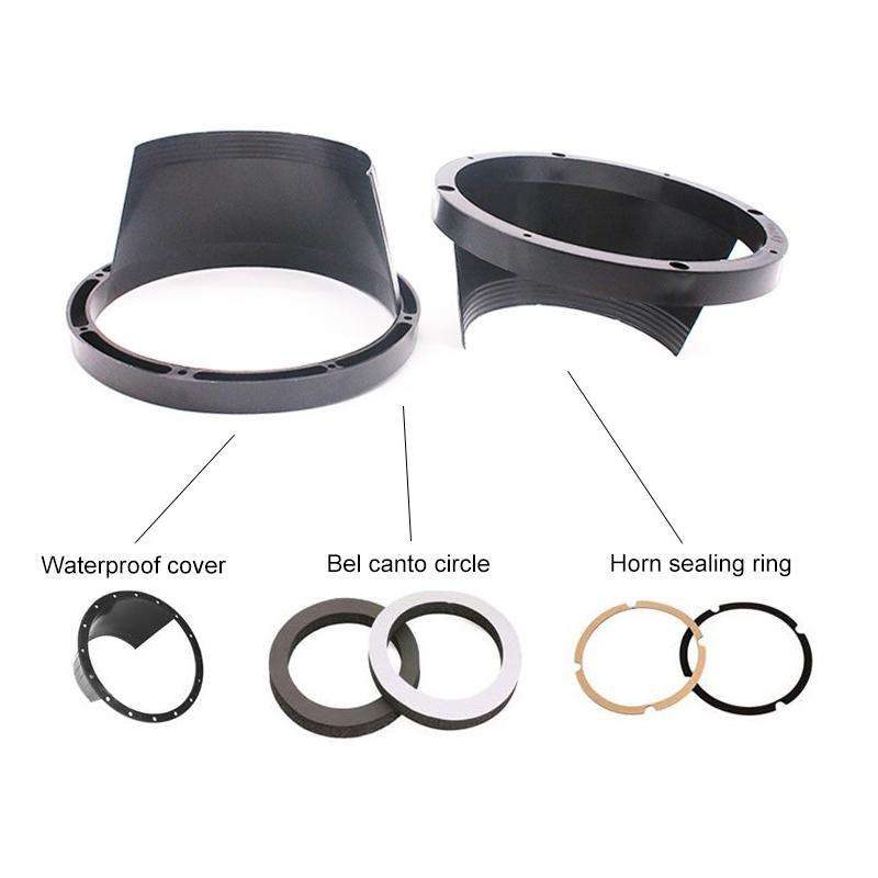 2 PCS 6.5 inch Car Auto Loudspeaker Plastic Waterproof Cover with Protective Cushion Pad, Inner Diam