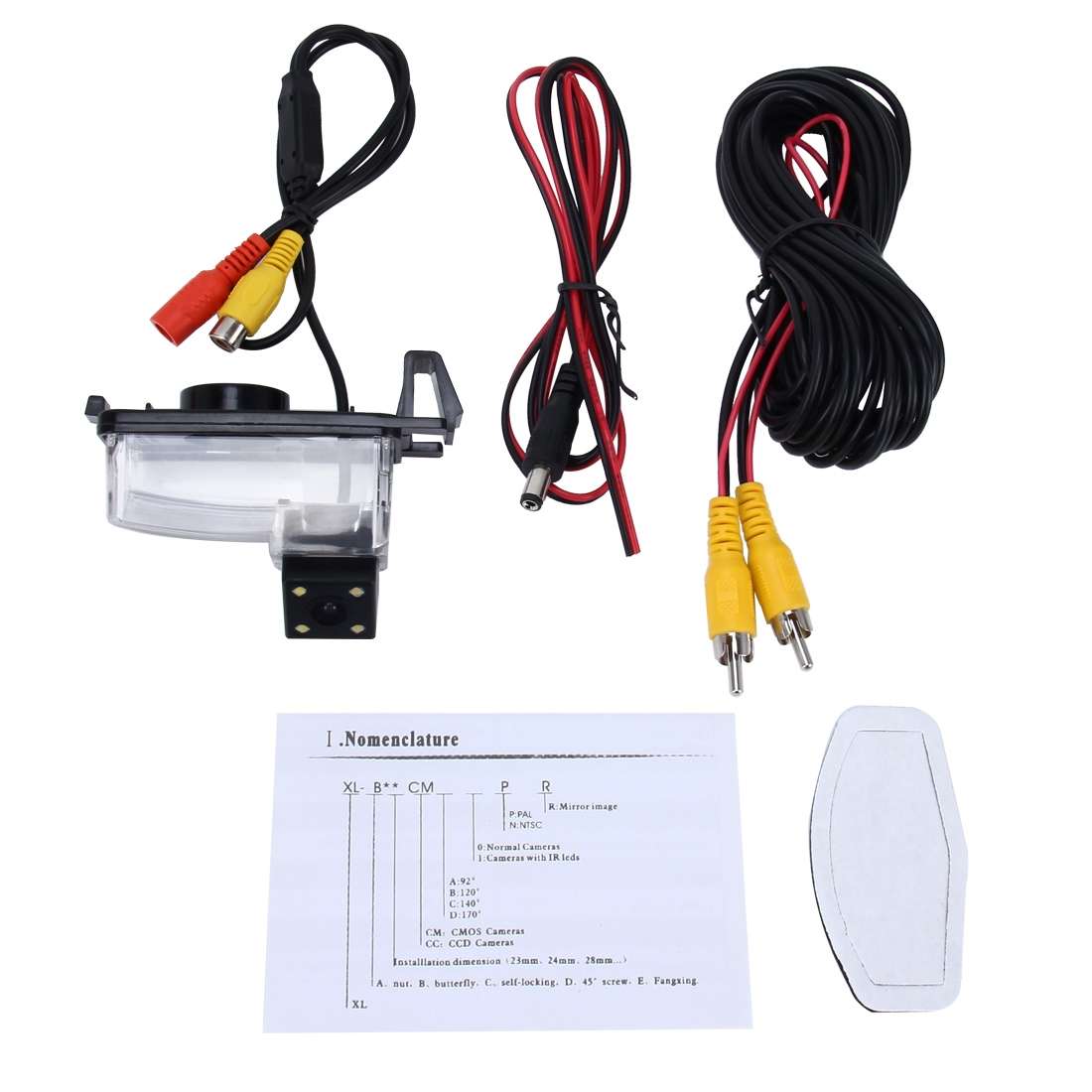 656x492 Effective Pixel  NTSC 60HZ CMOS II Waterproof Car Rear View Backup Camera With 4 LED La