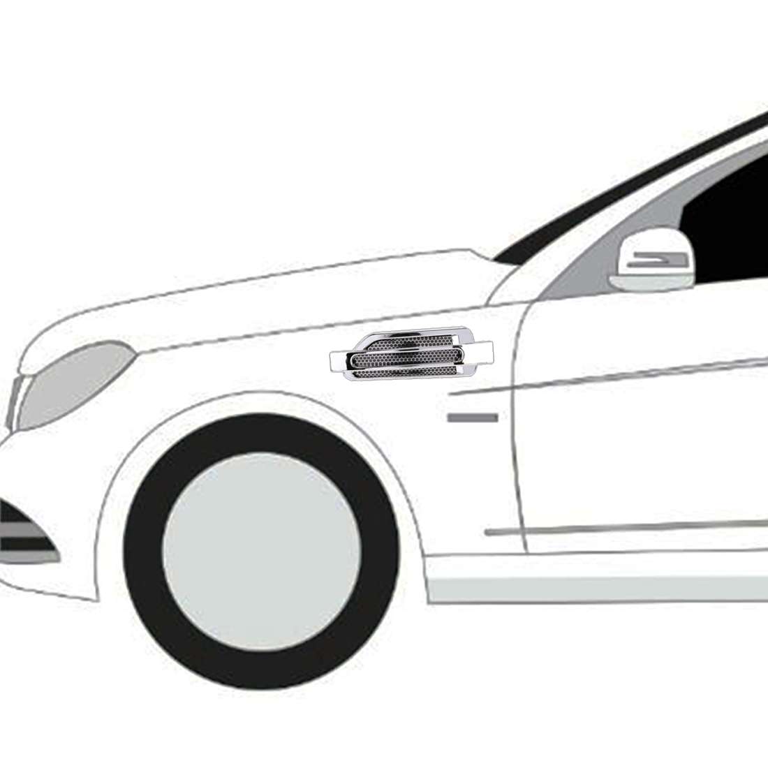 2 PCS Car-Styling Random Decorative Sticker(Black)