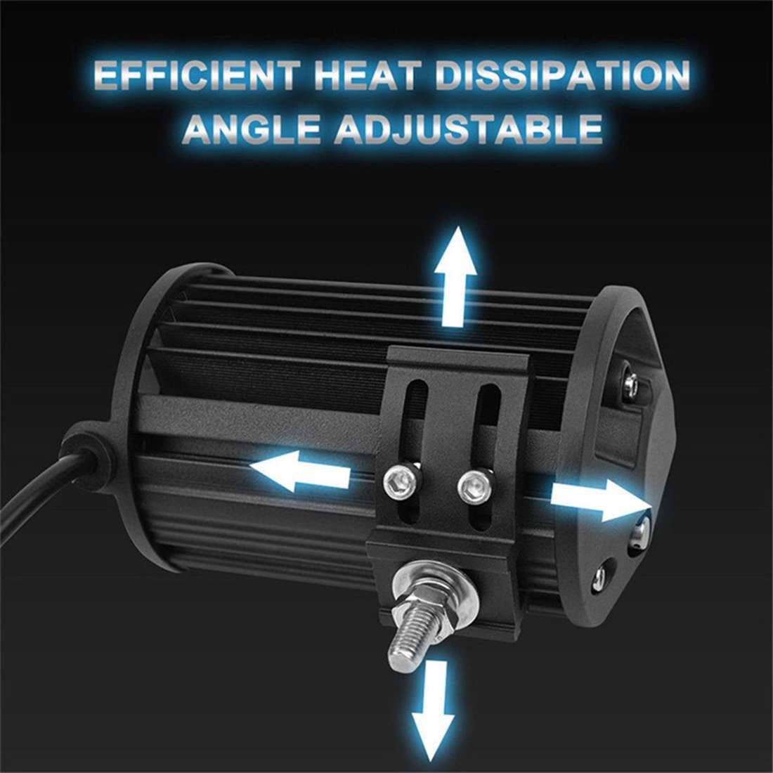 5 inch 18W 24 LED Waterproof IP67 Two Bar Modified Off-road Lights Spotlight Light Car Work Lights,