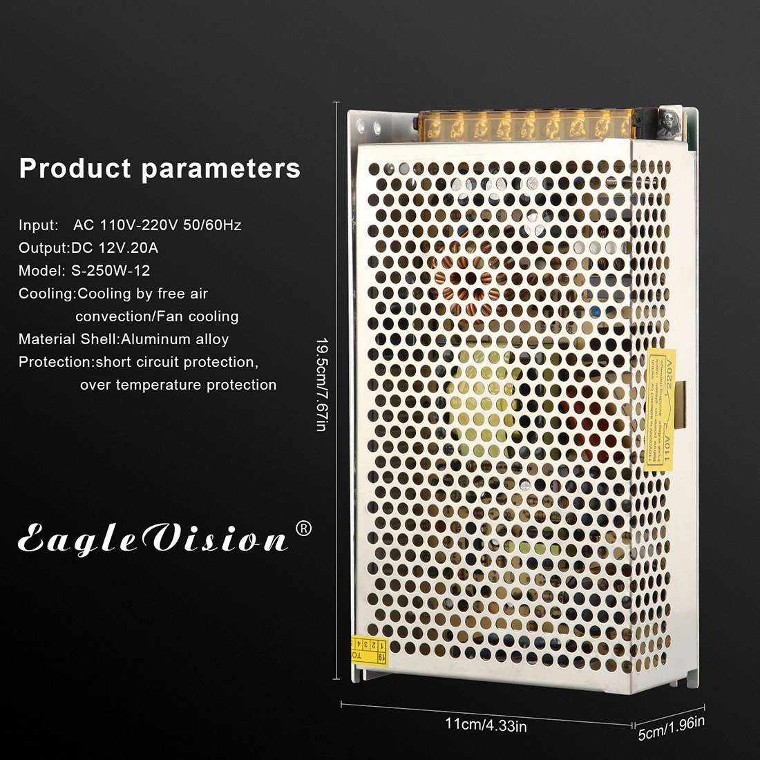 AC 110 / 220V to DC 12V 15A 180W Power Adapter AC-DC Converter Step Down Module