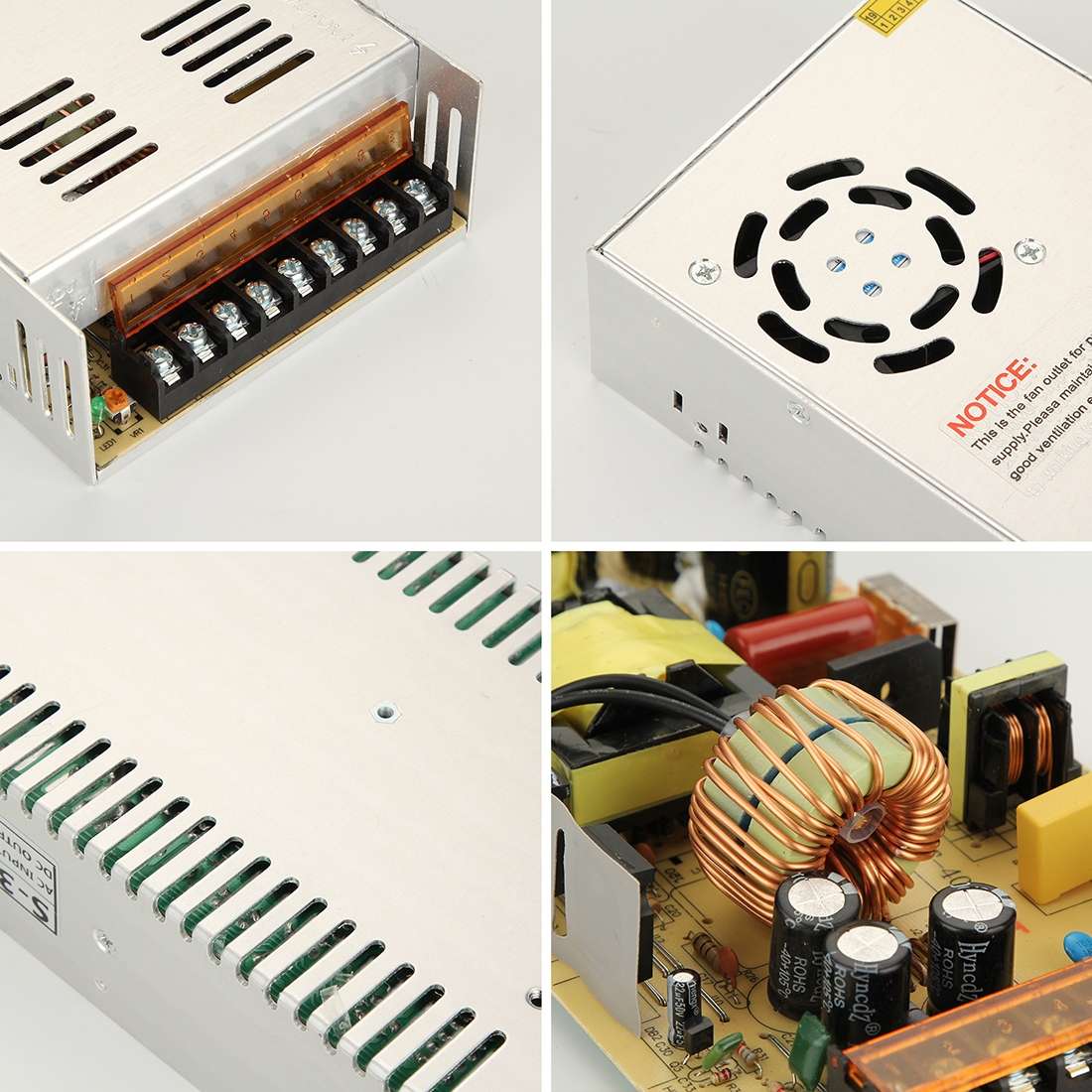 AC 220V to DC 12V 30A 360W Power Adapter AC-DC Converter Step Down Module Voltage Transformer Switch