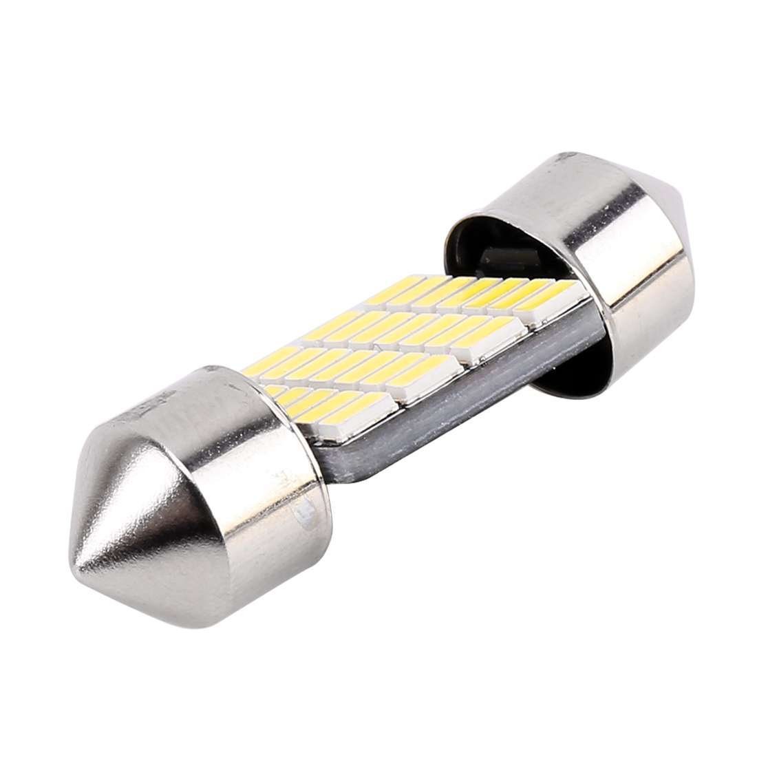 2 PCS 31mm DC12V / 1.2W / 6000K / 80LM 28LEDs SMD-3014 Car License Plate Light / Dome Light, with De