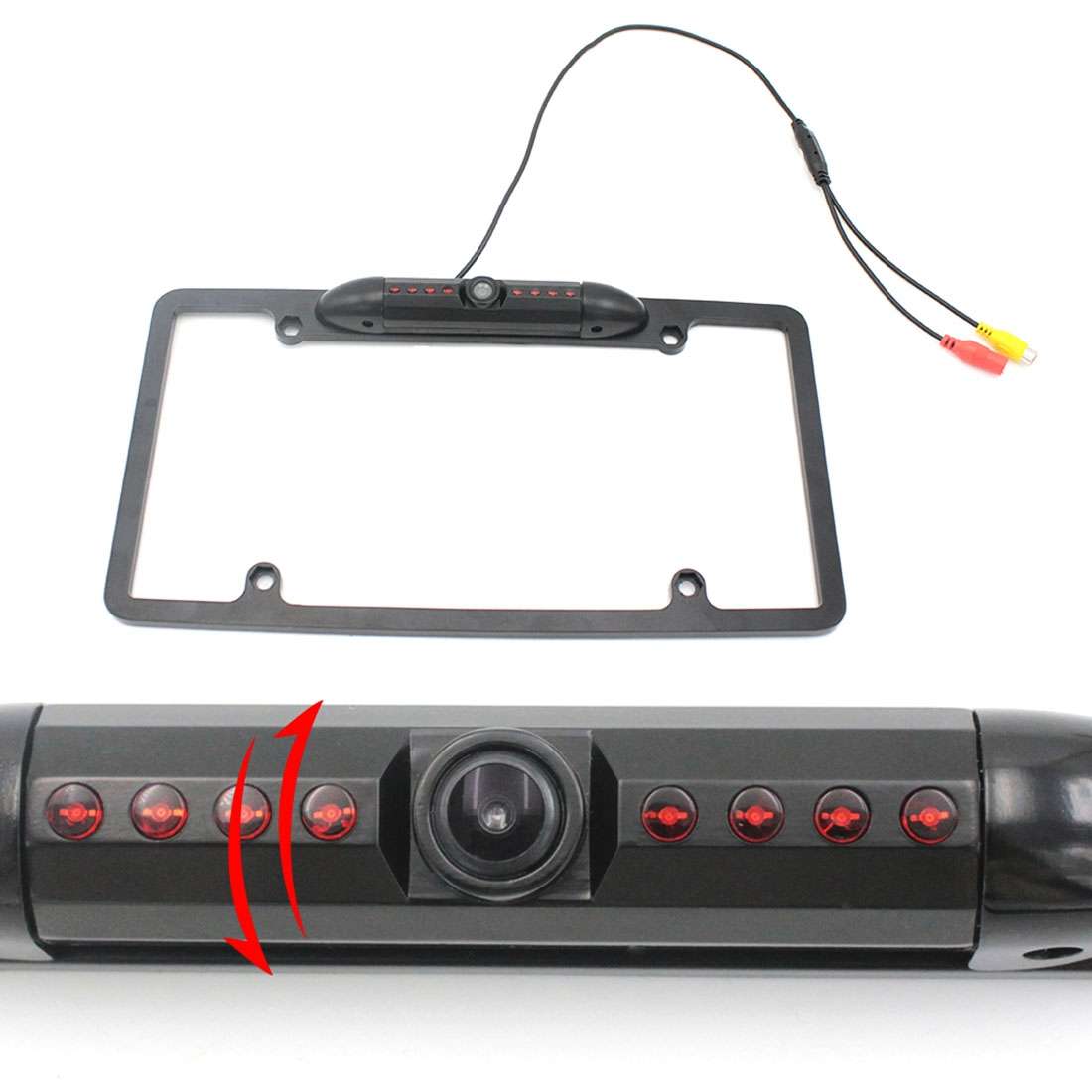 PZ422 America Car License Plate Frame 120 Degree Rear View Camera