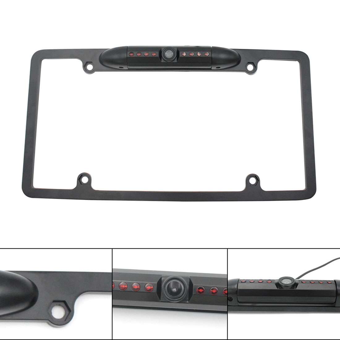 PZ422 America Car License Plate Frame 120 Degree Rear View Camera