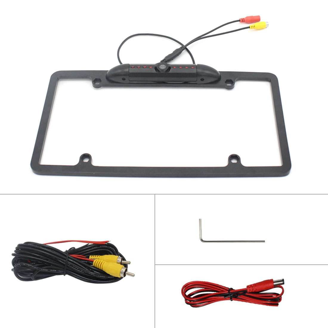PZ422 America Car License Plate Frame 120 Degree Rear View Camera