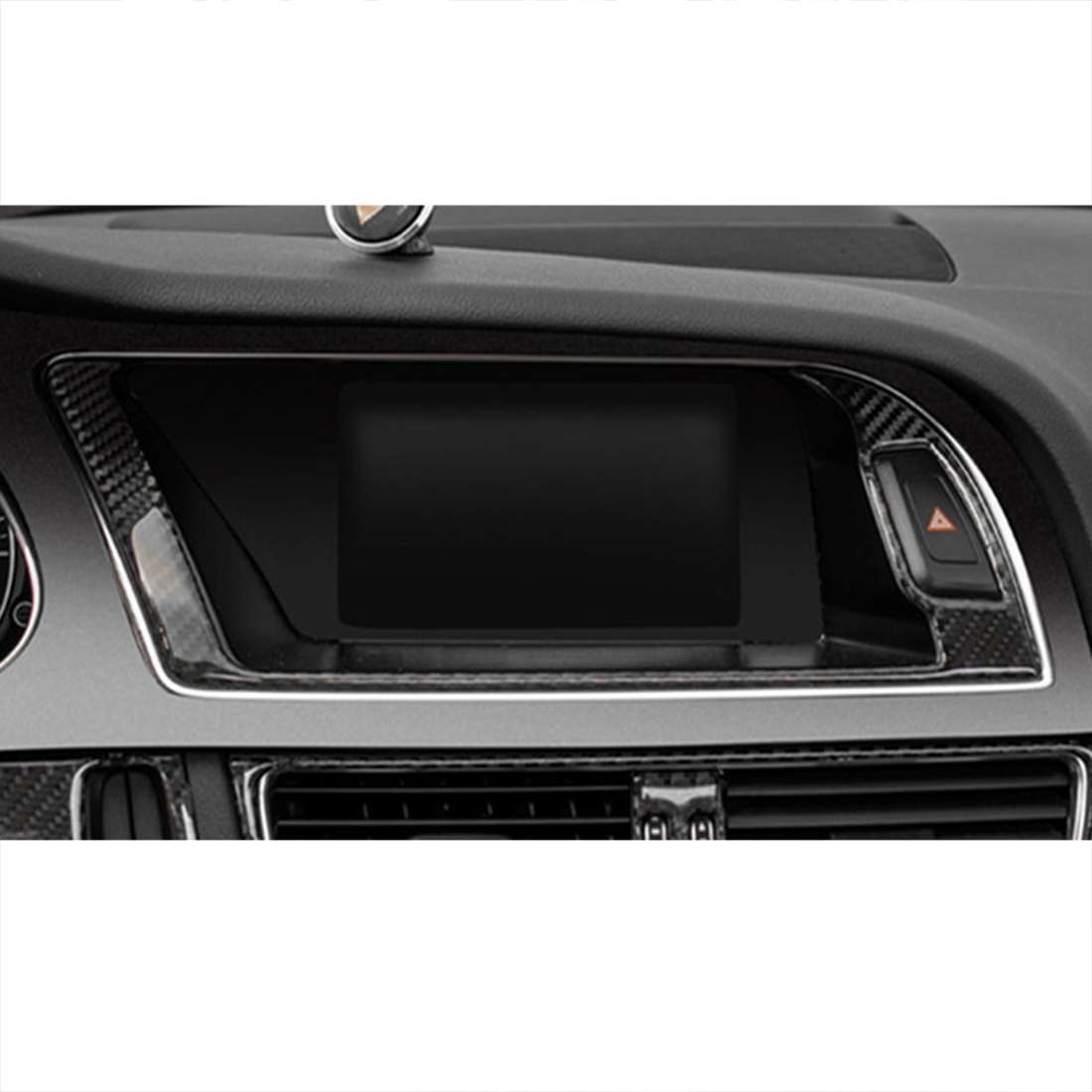 Car Carbon Fiber Navigation Outer Frame Decorative Sticker for Audi A4L / A5 / Q5 2009-2016