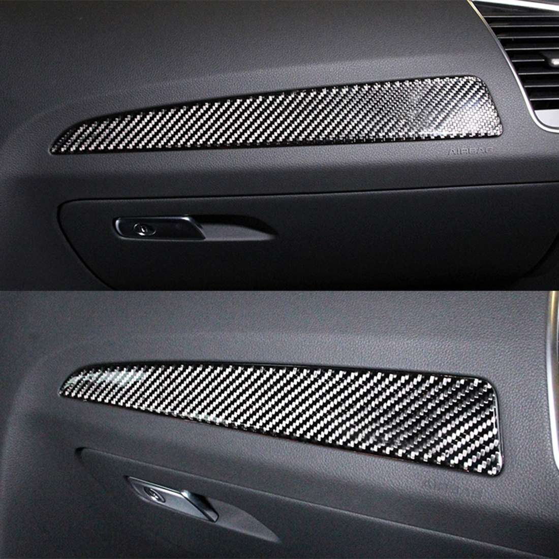 Car Carbon Fiber Dashboard Decorative Sticker for Audi A4L / A5 / Q5 2009-2016