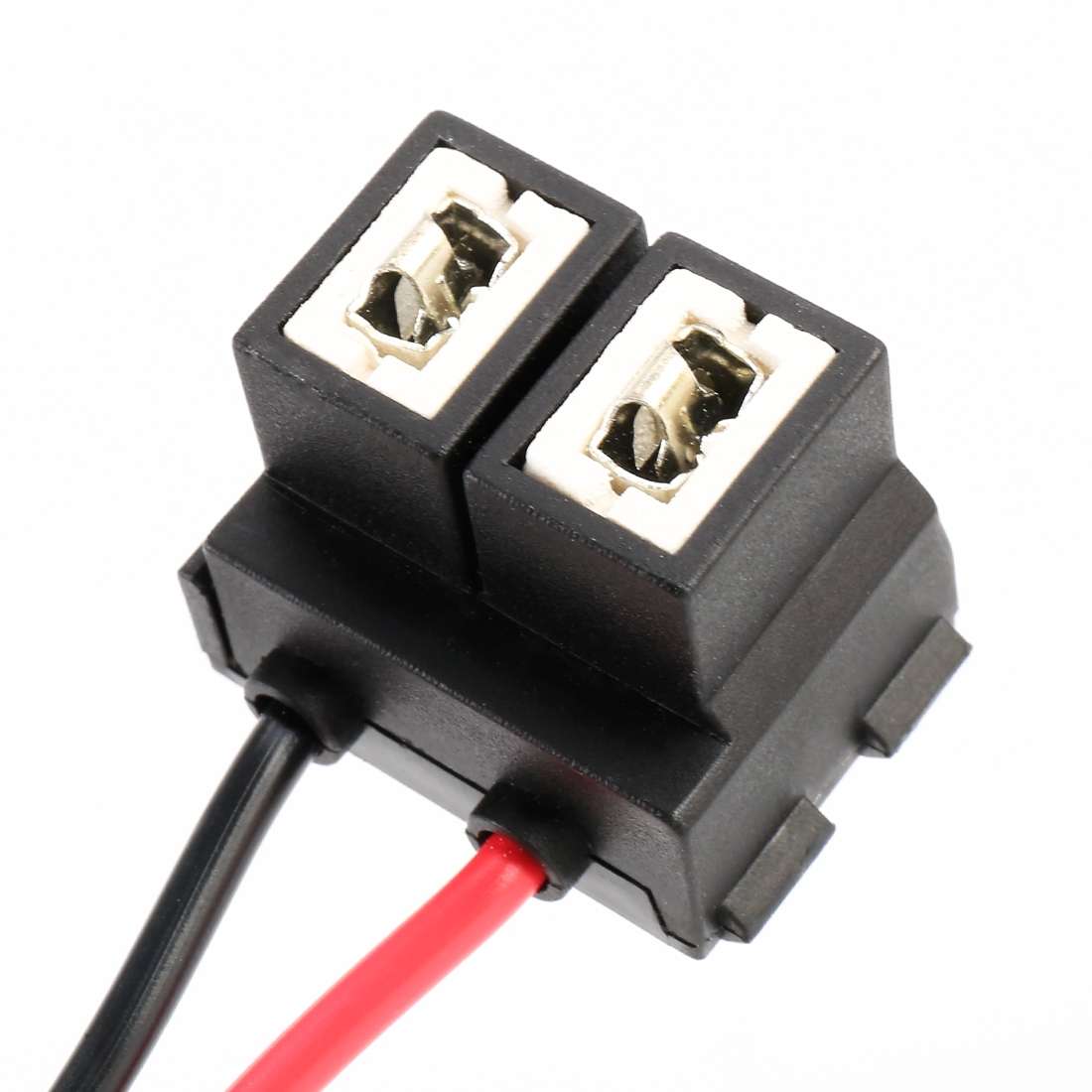 2 PCS Car H7 Ceramics Elbow Bulb Holder Base Female Socket with Wire