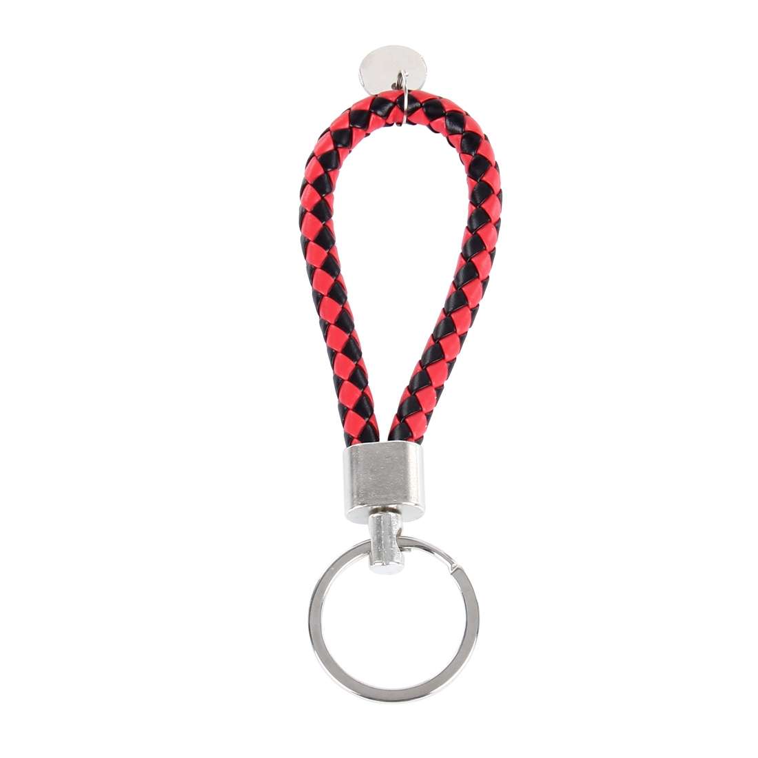 5pcs Car Key Ring Holder With Leather Strip(Red)