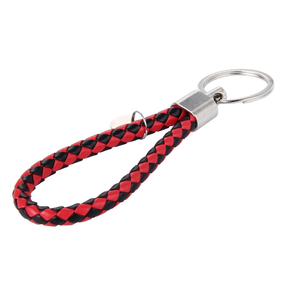 5pcs Car Key Ring Holder With Leather Strip(Red)