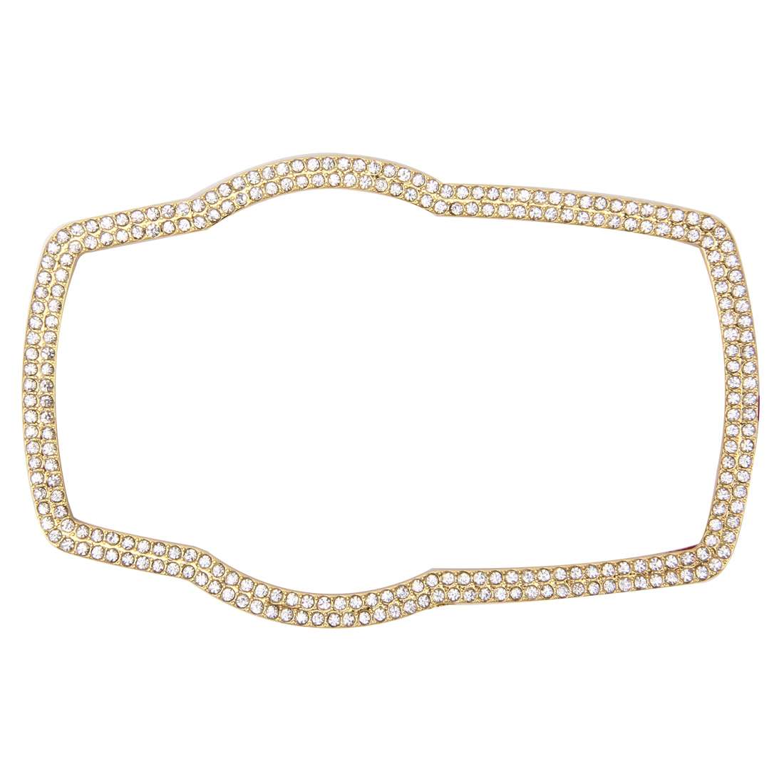 Car Aluminum Steering Wheel Decoration Ring with Diamonds For BMW(Gold)