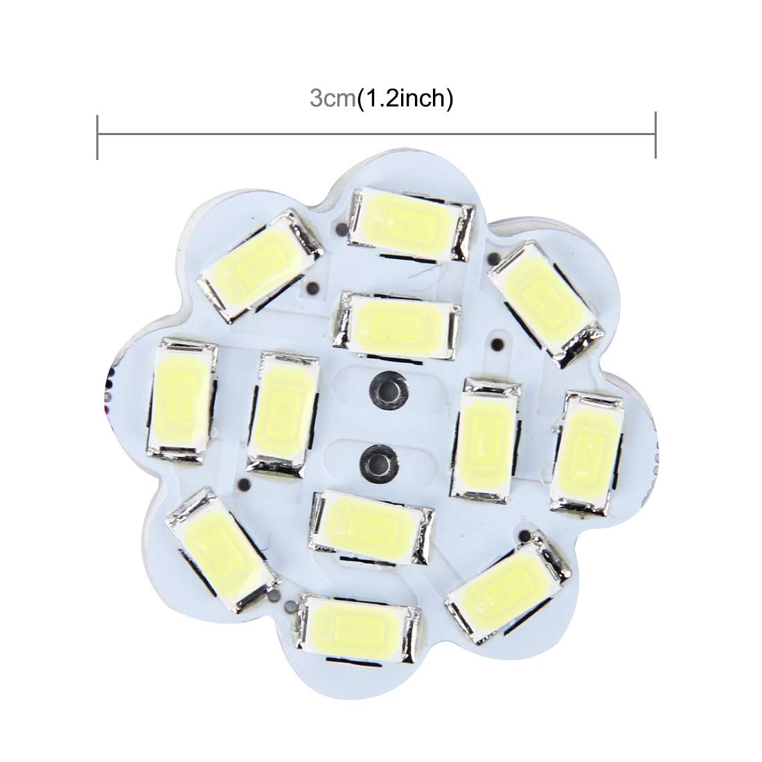 2 PCS 3W 200 LM 6000K Flower Shape Car Auto Interior Doom Reading Light with 12 SMD-5630 LED Lamps B