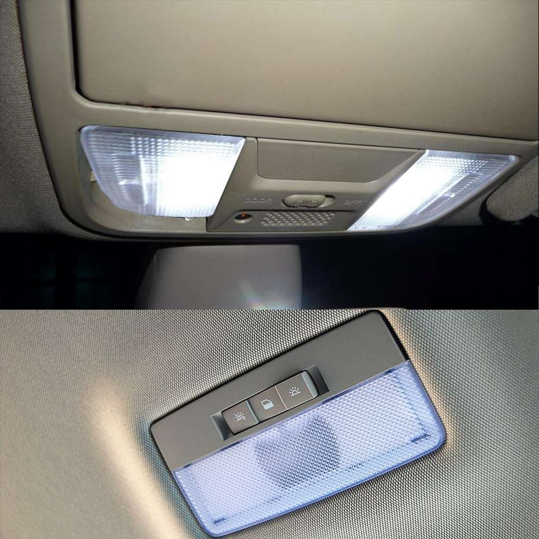 2 PCS 3W 200 LM 6000K Flower Shape Car Auto Interior Doom Reading Light with 12 SMD-5630 LED Lamps B