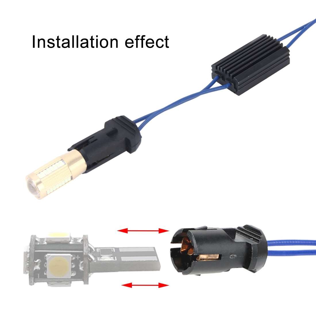 2 PCS T10 Car Auto Clearance Light Warning Error-free Decoder Adapter for DC 12V/3W