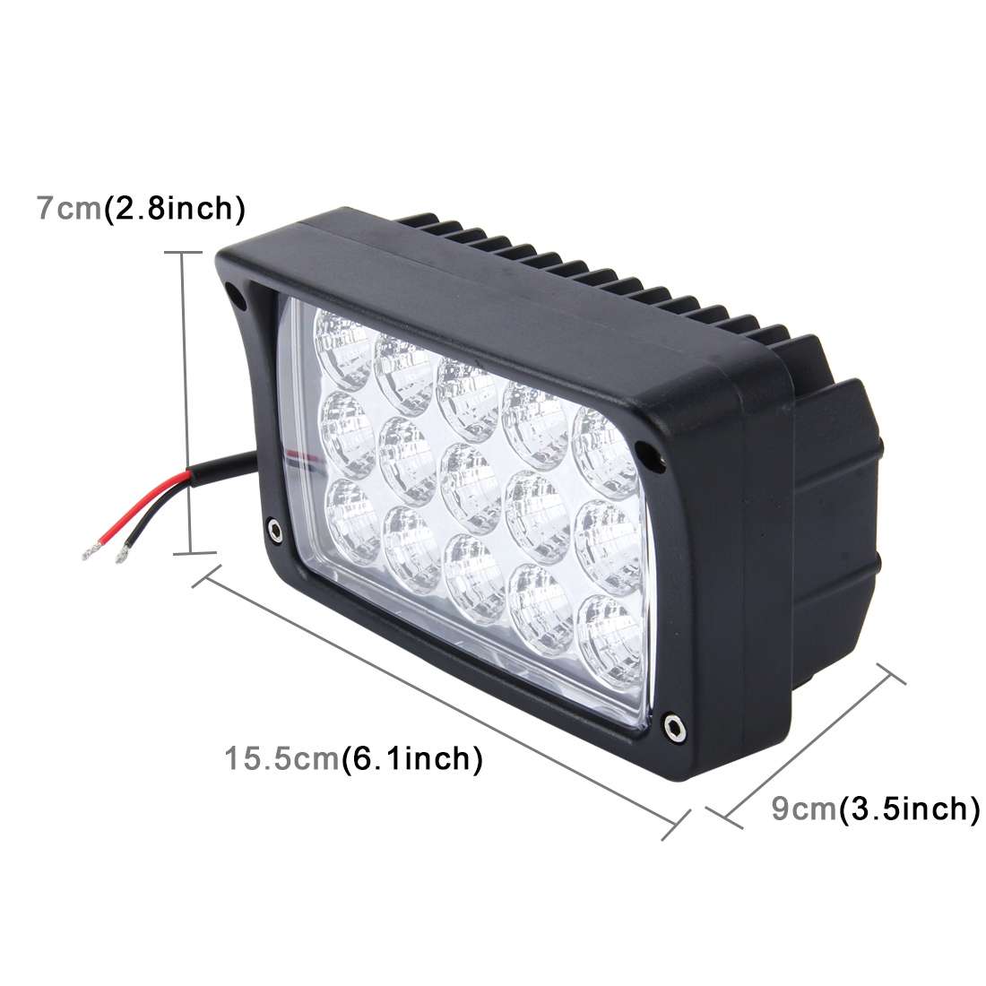 DC 10-60V 45W 2500LM 6000K Waterproof Vehicle Car Boat Marine External Work Ligh ... (White Light)