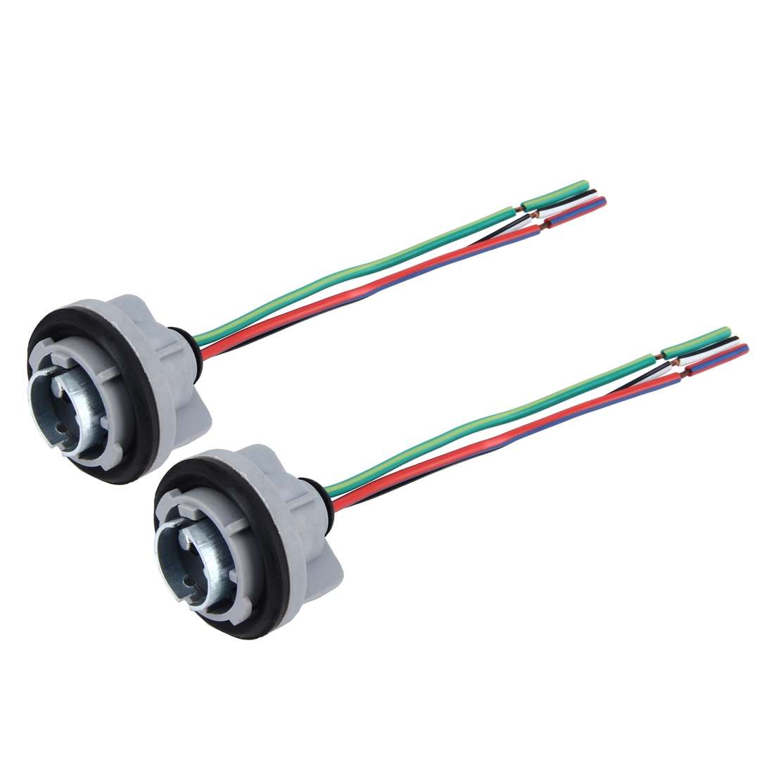 2 PCS 7443 Car Auto LED Bulb Socket Holder (No Including Light)