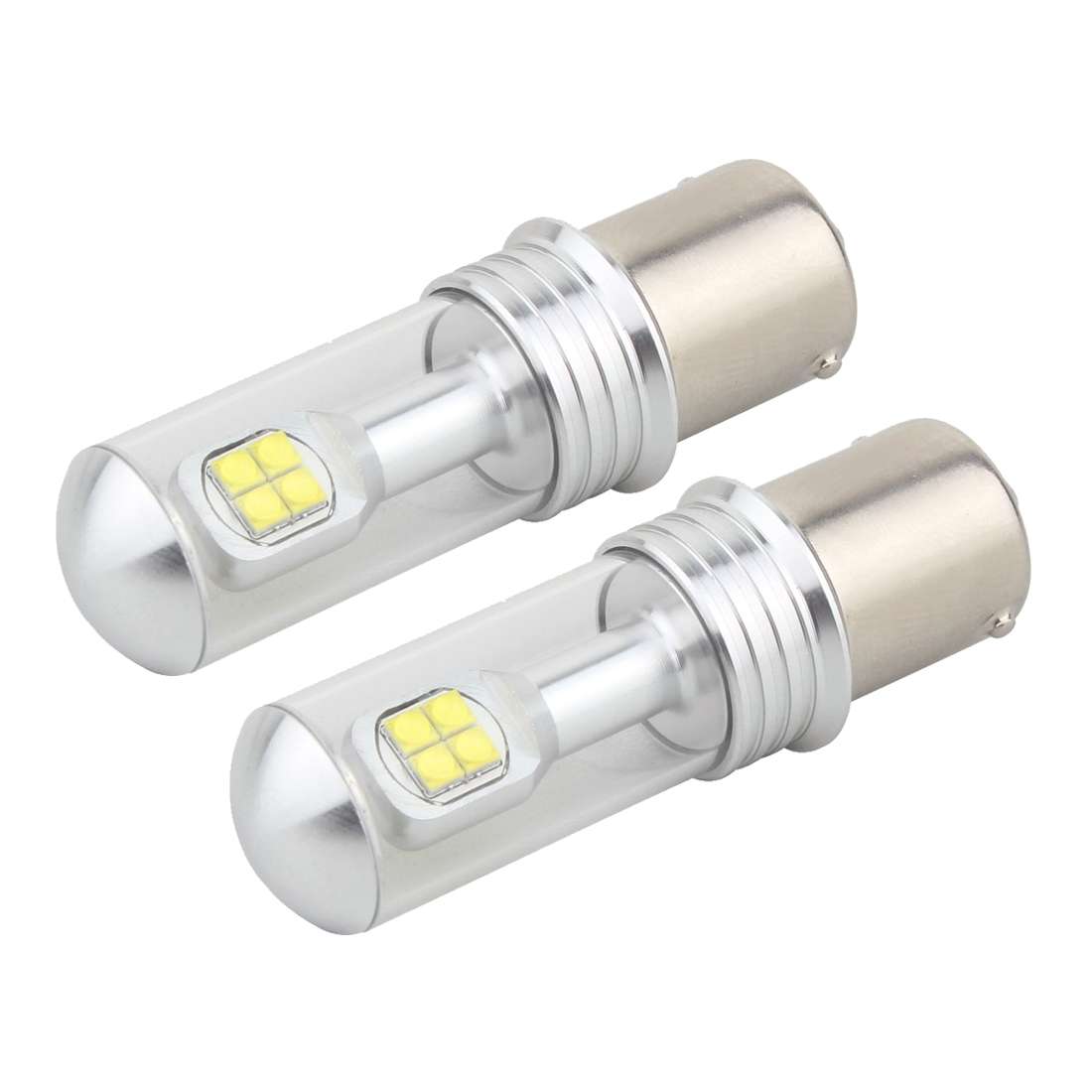 2 PCS 1156/BA15S 40W 800 LM 6000K Car Turn Light Backup Light Brake Light with 8 ... (White Light)