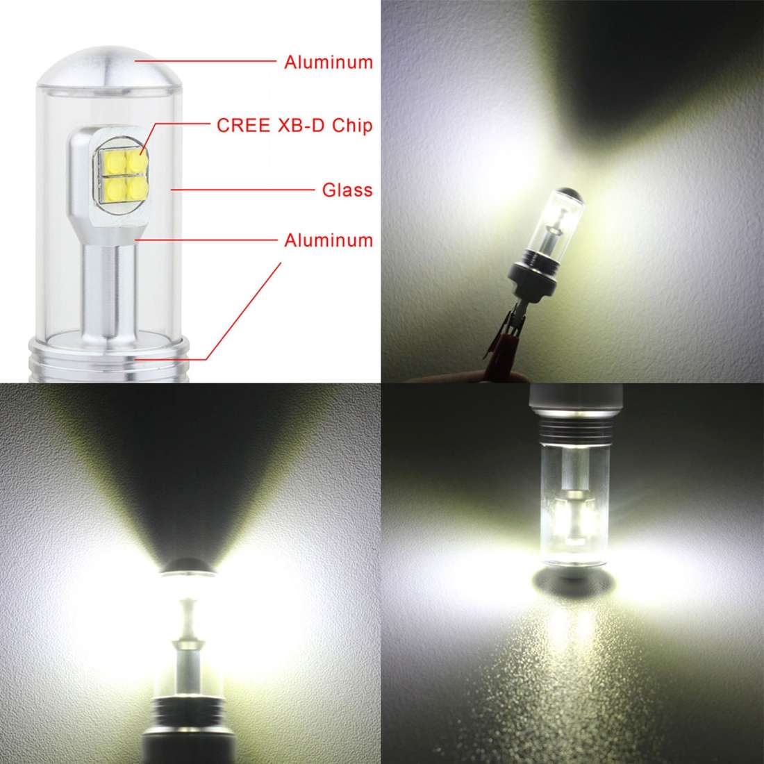 2 PCS 1157/BAY15D 40W 800 LM 6000K Car Turn Light Backup Light Brake Light with ... (White Light)