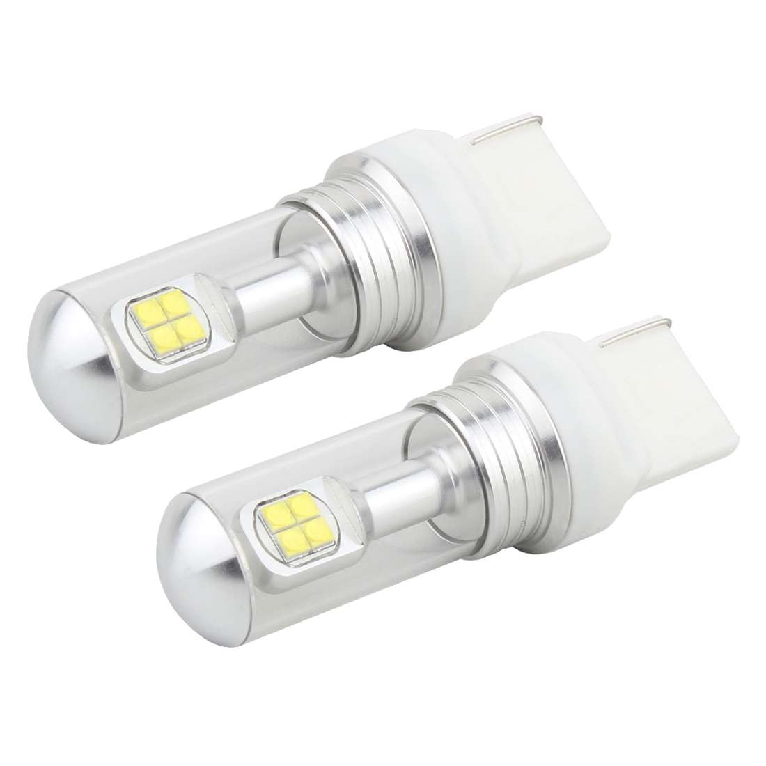 2 PCS 7440 40W 800 LM 6000K Car Turn Light Backup Light Brake Light with 8 Lamps ... (White Light)