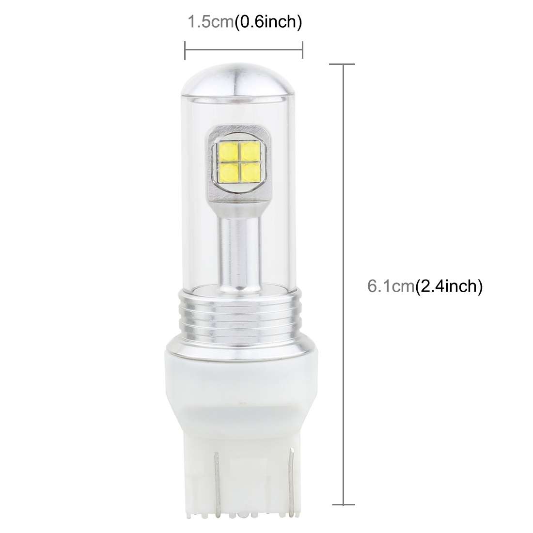 2 PCS 7443 40W 800 LM 6000K Car Brake Light with 8 Lamps, DC 12V(White Light)