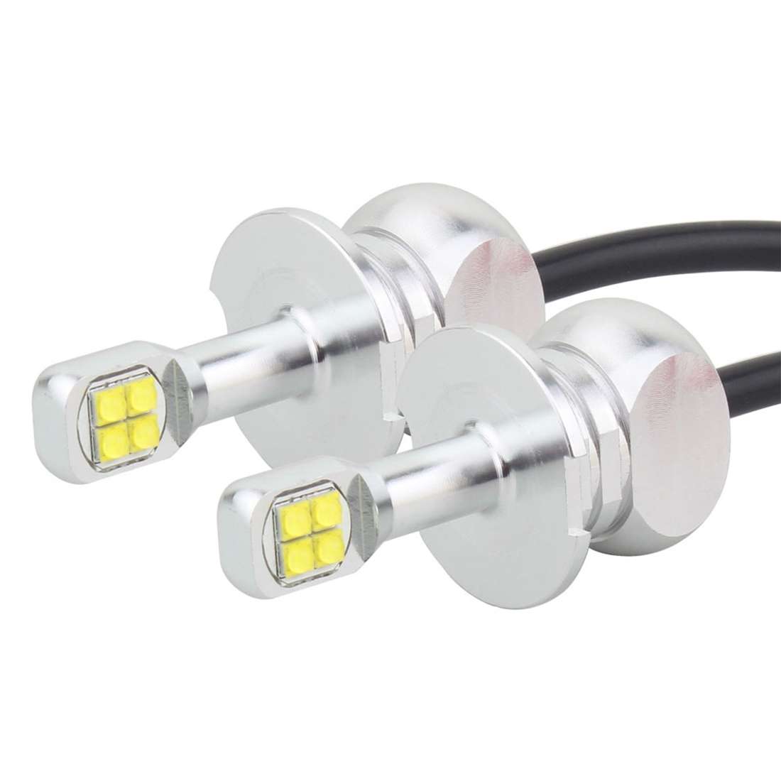 2 PCS H3 40W 800 LM 6000K 8 LEDs Car Fog Lights, DC 12V(White Light)