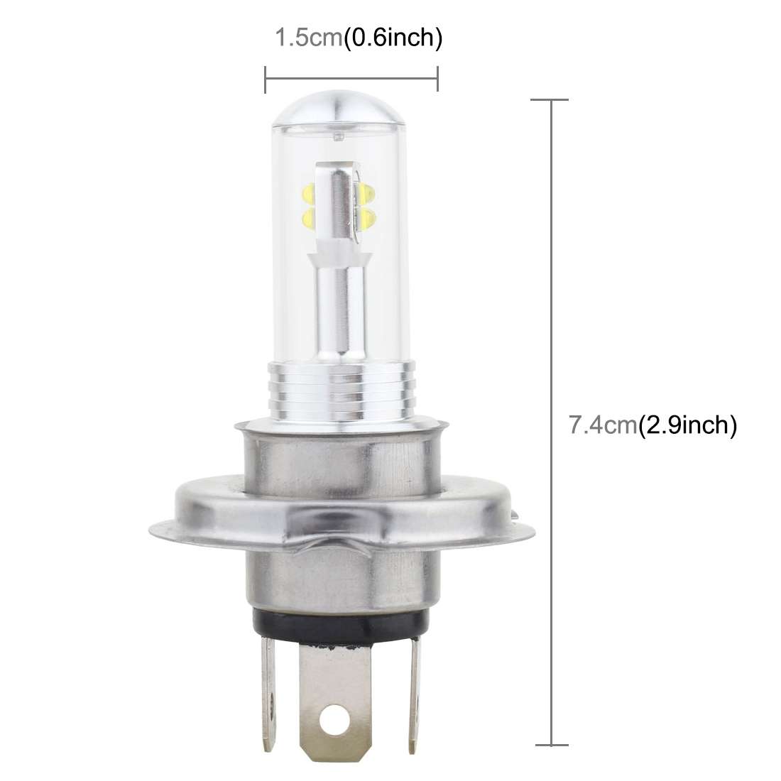 2 PCS H4 40W 800 LM 6000K 8 LEDs Car Fog Lights, DC 12V(White Light)