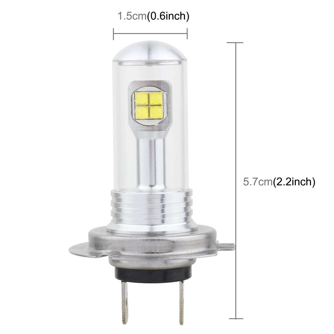 2 PCS H7 40W 800 LM 6000K 8 LEDs Car Fog Lights, DC 12V(White Light)