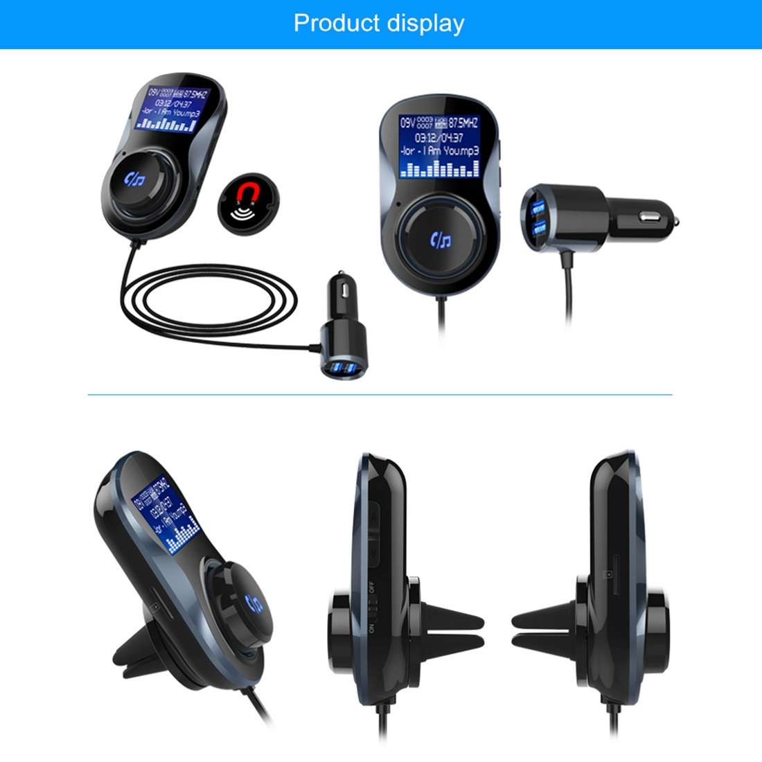 BC30 Wireless Bluetooth FM Transmitter Radio Adapter Car Charger