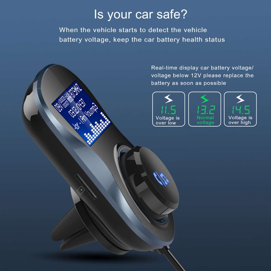 BC30 Wireless Bluetooth FM Transmitter Radio Adapter Car Charger