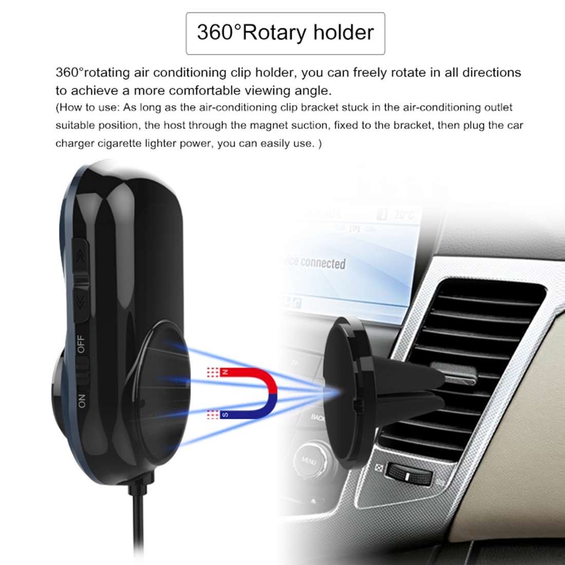 BC30 Wireless Bluetooth FM Transmitter Radio Adapter Car Charger