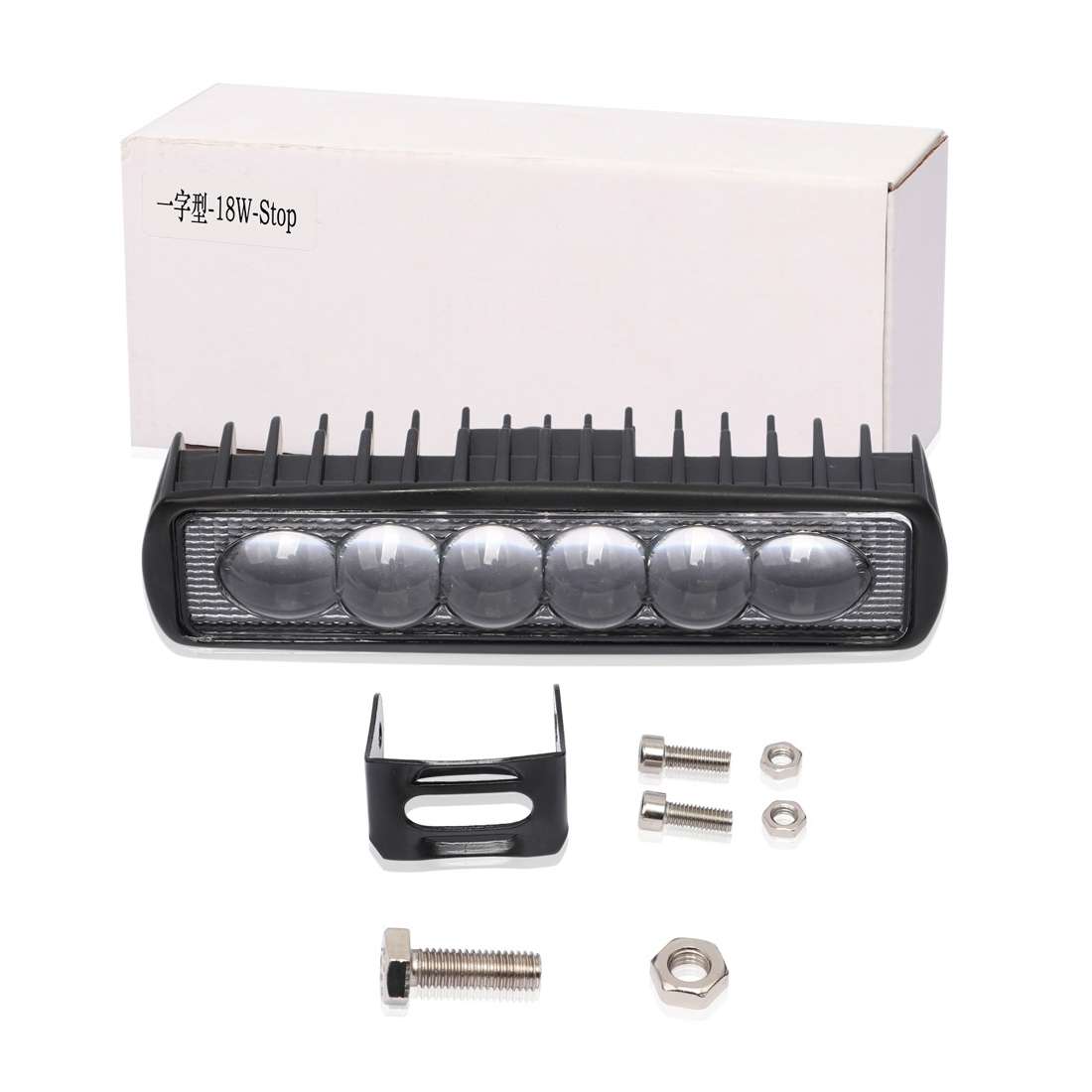 6 inch 18W 6000K IP68 8D Car Boat Marine Work Lights Spotlight LED Bulbs, DC 10-30V (White Light)