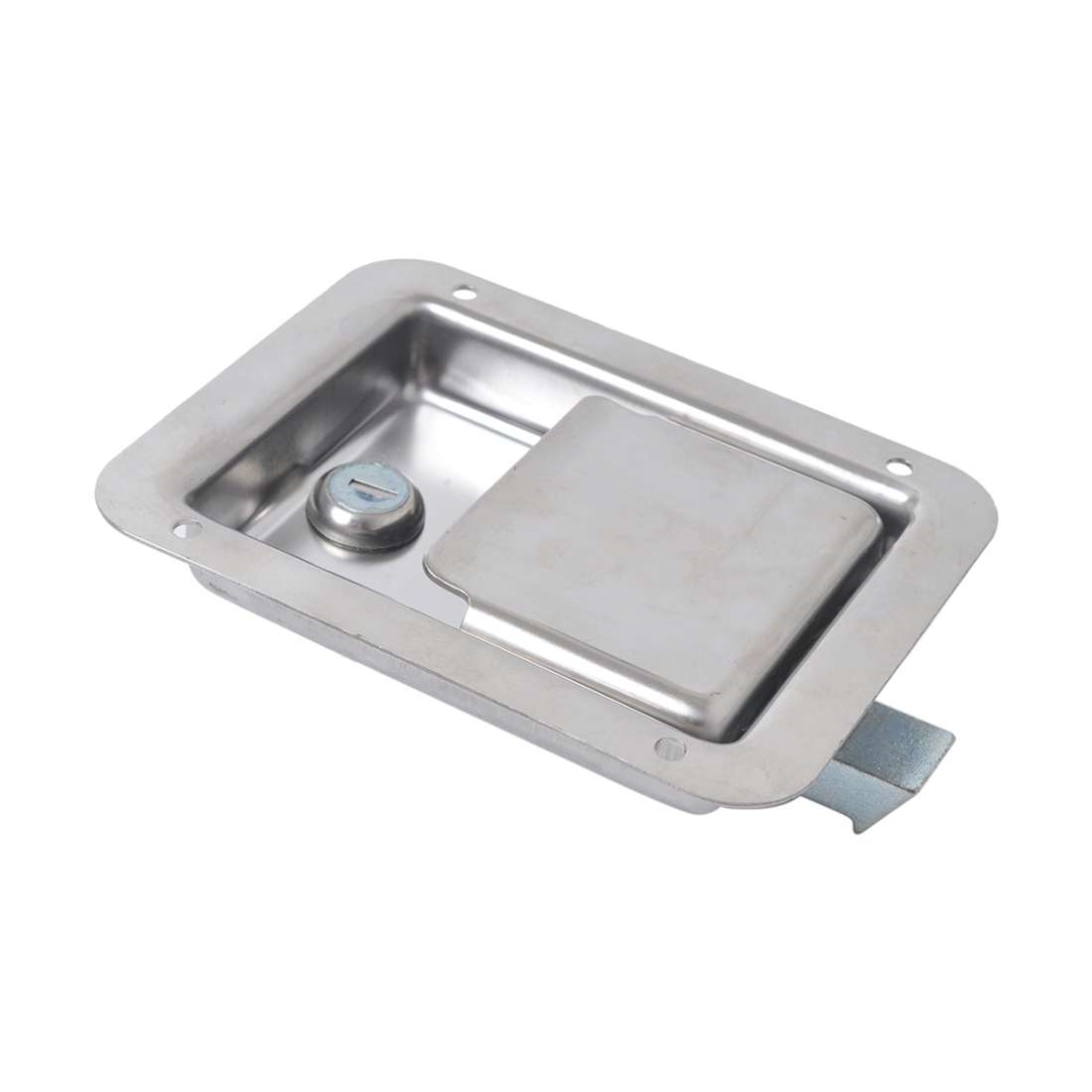 Stainless Steel Tool Box Lock Paddle Latch & Keys for Trailer / Yacht / Truck