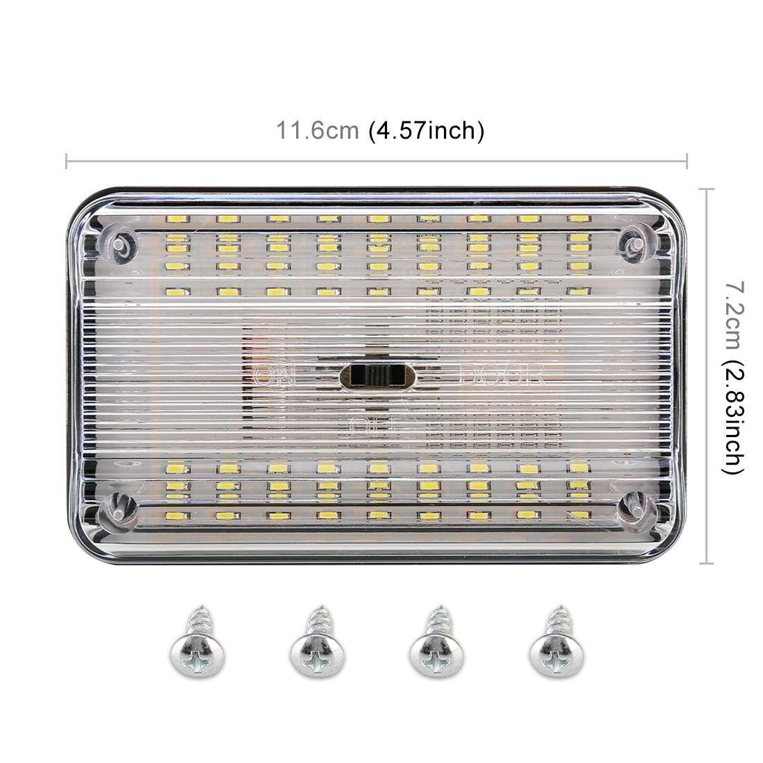 GT-699 DC12V / 2W / 6000K / 120LM SMD-3528 Car Indoor Dome Light