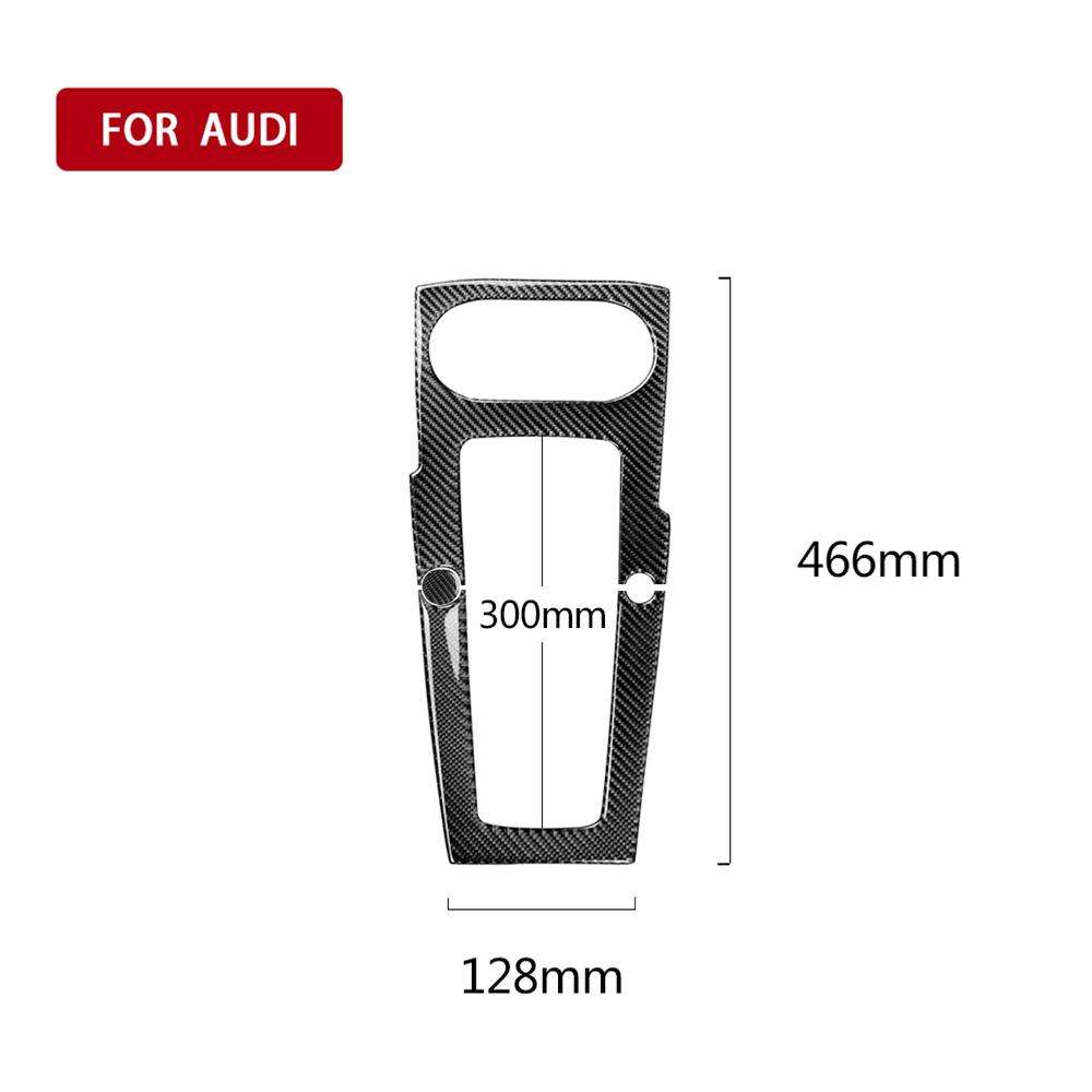 Car Carbon Fiber Gear Position Panel Decorative Sticker for Audi 2014-2017 A3, Left Drive
