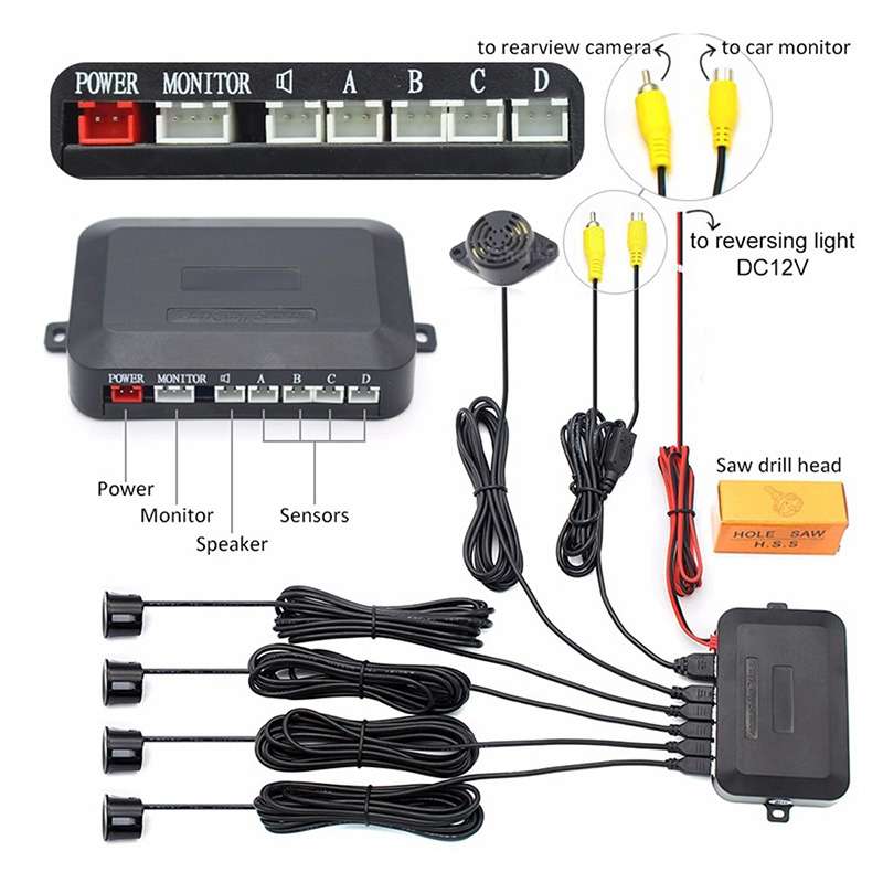 PZ604 170 Degree Car 4.3 inch Rearview Mirror Monitor with Square Camera