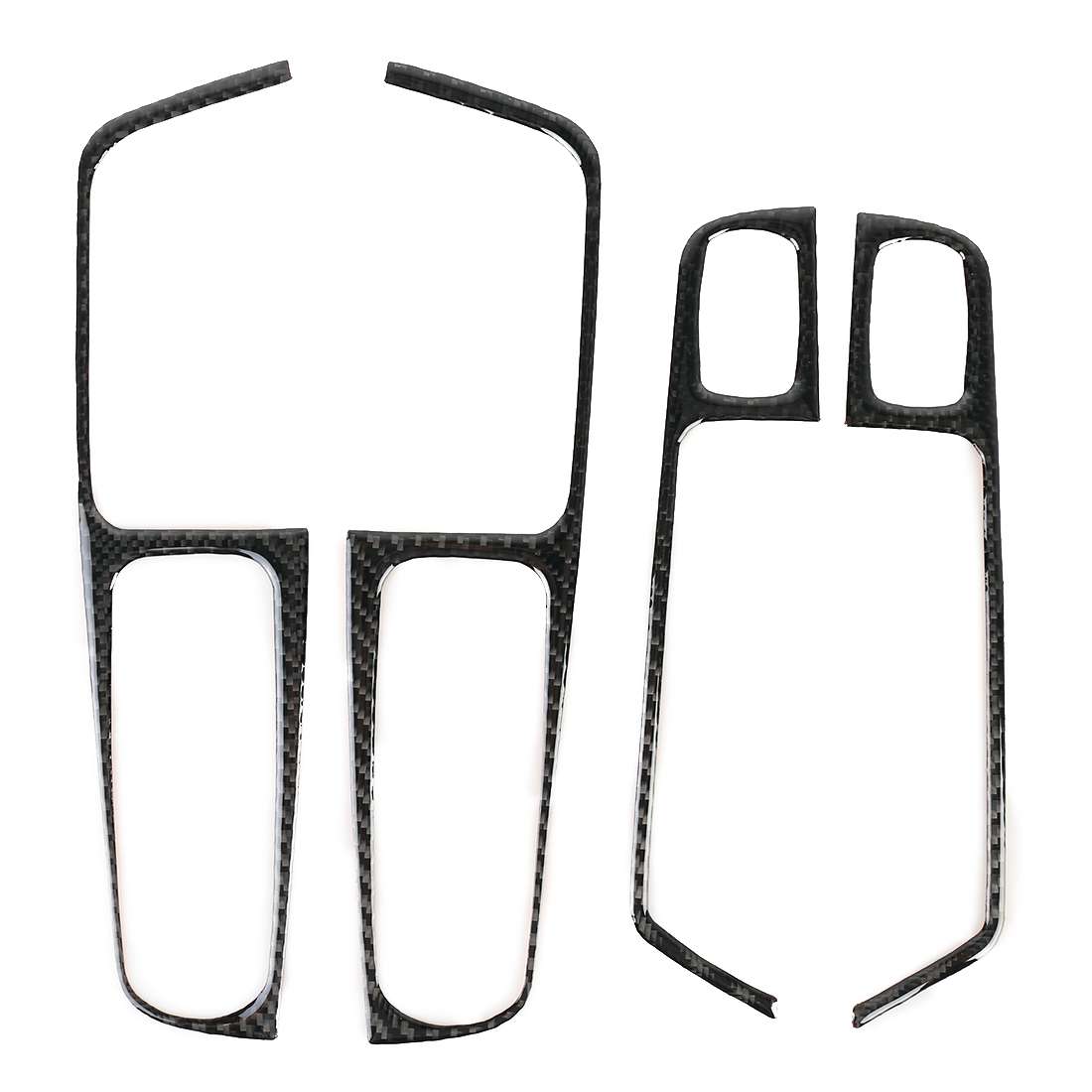 4 PCS Carbon Fiber Car Window Button Panel Decorative Sticker for Porsche Macan