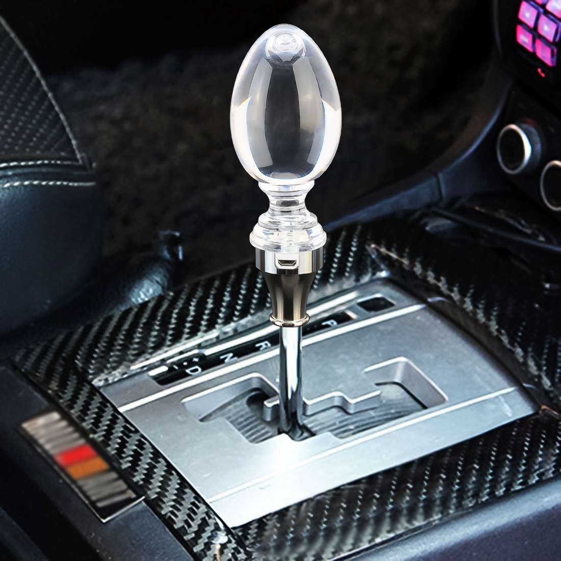 Universal Car Egg Shaped Crystal Gear Head Gear Shift Knob with Light