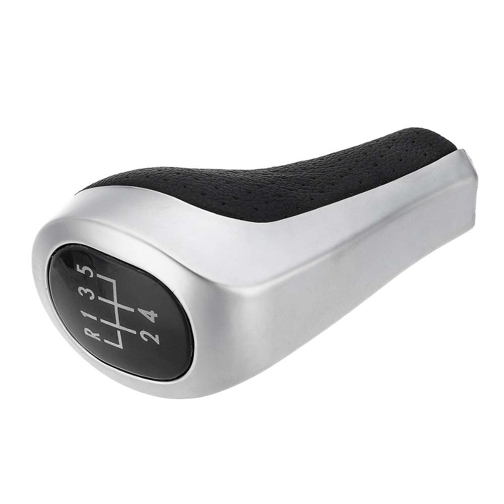 Car 5-speed Matte Silver Gear Shift Lever Knob for BMW