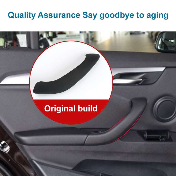 Car Right Side Inside Doors Handle Pull Trim Cover 51417417513 for BMW X1 2016-, Left Driving(Black)