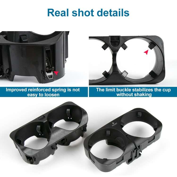 Car Left Side Inside Doors Handle Pull Trim Cover 51417417513 for BMW X1 2016-, Left Driving (Black)