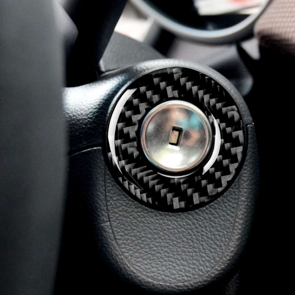 Car Carbon Fiber Lighter Key Ring Decorative Sticker for Chevrolet Cruze 2009-2015, Left and Right D