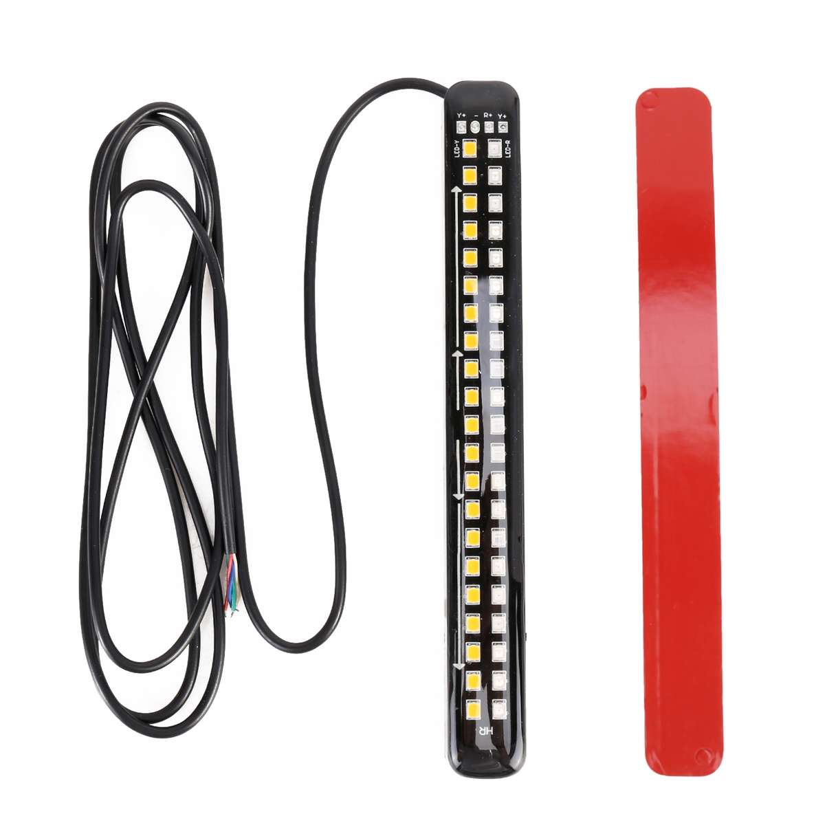 155mm DC12-24V / 2.2W Motorcycle LED Dynamic Blinker Side Lights Flowing Water Brake Lamp Turn Signa