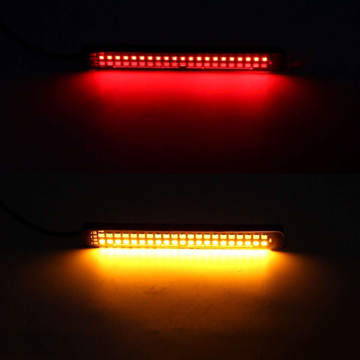 155mm DC12-24V / 2.2W Motorcycle LED Dynamic Blinker Side Lights Flowing Water Brake Lamp Turn Signa