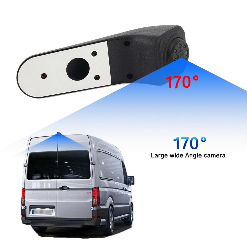 PZ475 Car Waterproof 170 Degree Brake Light View Camera + 7 inch Rearview Monitor for Volkswagen Cra
