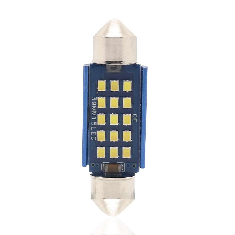 2pcs 39mm DC12-24V / 1W / 6000K / 60LM 15LEDs SMD Car Reading Lamp Dome Light