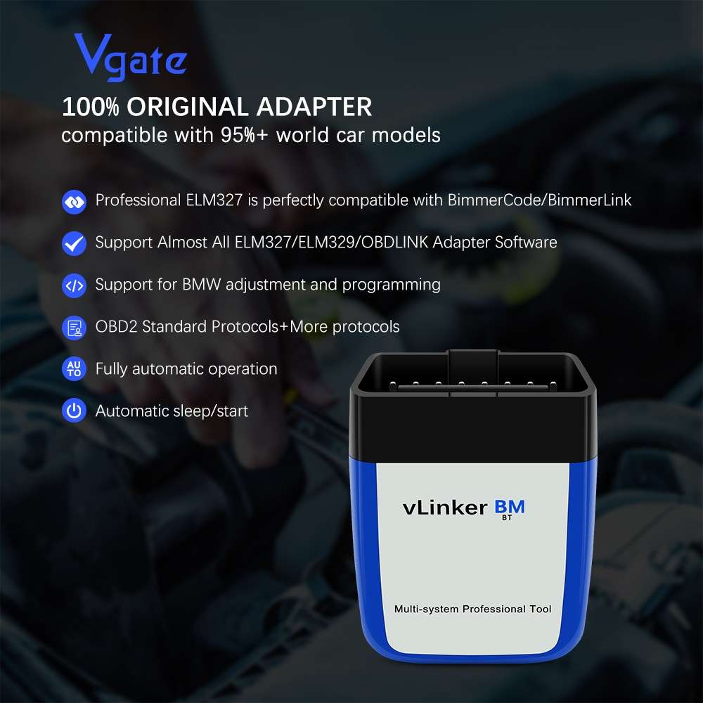 Vgate VLINKER BM V2.2 Bluetooth 3.0 Android Phone Car OBD Fault Diagnosis Detector